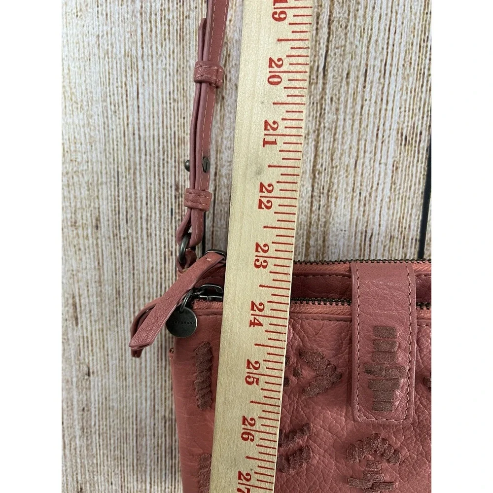 Lucky Brand Rela Pink Leather Crossbody Fold Over Convertible Wallet ‎ Hobo Bag